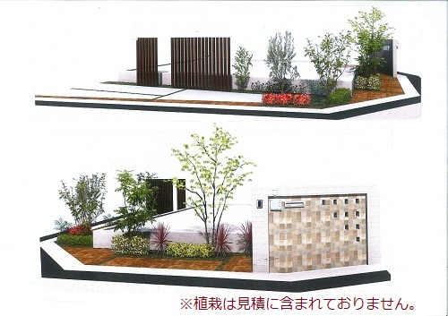 外構プラン図 60万円台