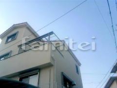 ベランダ屋根 三協メニーウェルテラス屋根2階 F型フラット屋根