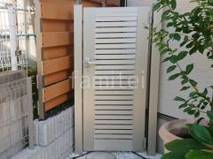 片開き 門扉 YKKAP シンプレオ3型 横スリット 