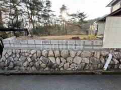 CBブロック積 2段 既存植木撤去