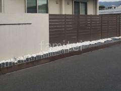 土留め ピンコロ石積 割栗石敷き