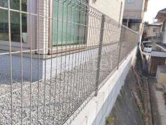 ブロック塀 （化粧ブロック） 太陽エコブロックス 普通CB  スチールメッシュ フェンス YKKAP イーネット3F型 スチール柱 境界・メッシュ