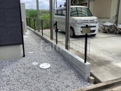 スチールメッシュ フェンス YKKAP イーネット3F型 スチール柱 境界・メッシュ ブロック塀 (化粧ブロック) 太陽エコブロックス 普通CB