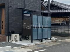1階テラス屋根 (雨除け) YKKAP ソラリアF フラット屋根 スタンダード 壁付 前面パネル