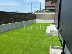 人工芝敷き ウラシバタロウ 防草シート加工